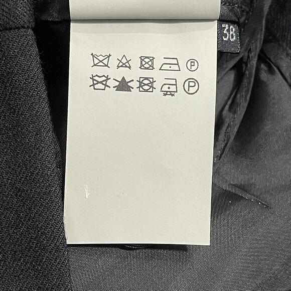 TOM FORD Size 38 Italy Solid Black Wool Blend Pleat Front Designer Pencil Skirt - Picture 7 of 11